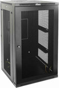 Tecmojo 22U Wall Mount Rack,22U Rack 23.6 Inch Depth,Hold Up to 176 Lbs,Enclosed Wall Mount Rack Kit for 19 Inch Network,Server and AV Gear,Mesh Door(Elite Collection)