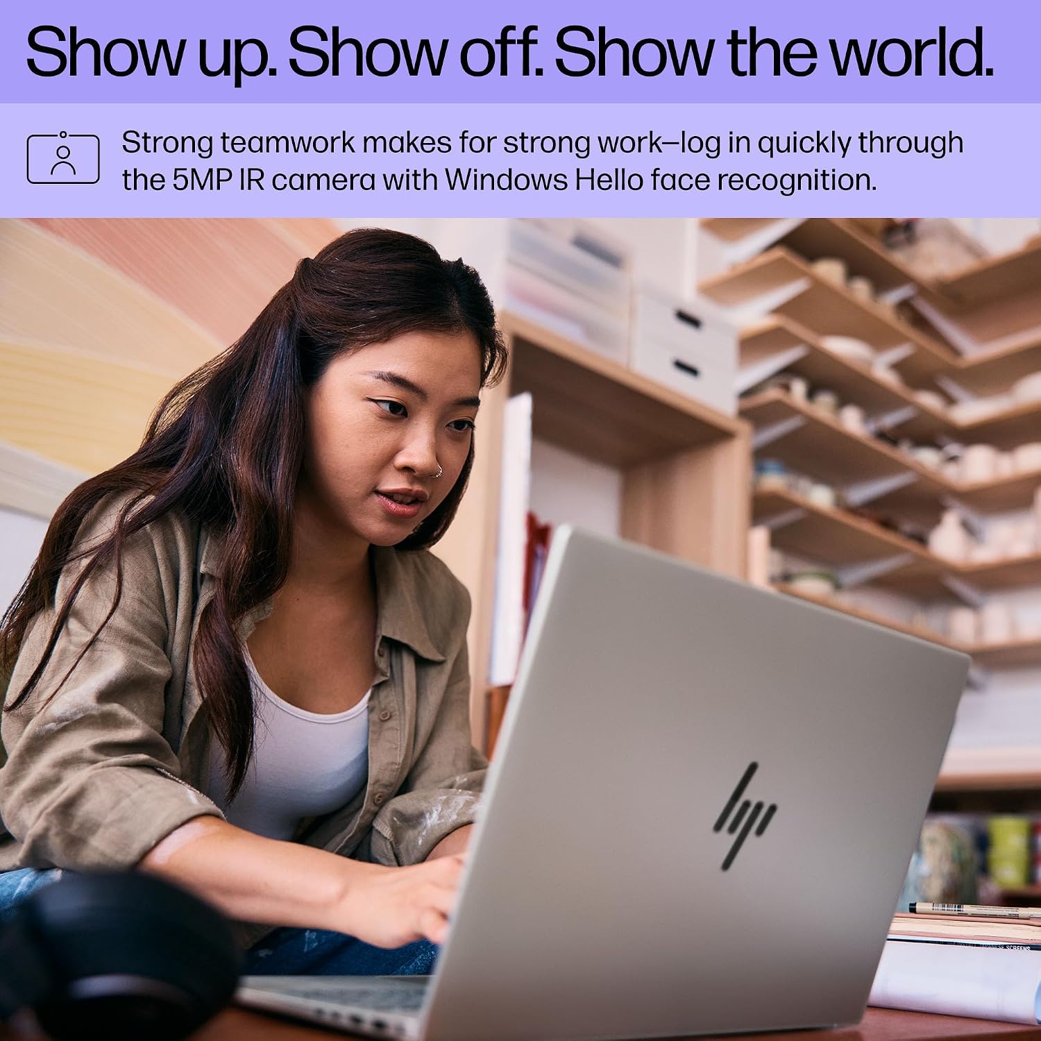 HP Pavilion Plus 16 inch Laptop, WQXGA Display, Intel Evo Edition Platform Powered by Intel Core Ultra 7 155H, 16 GB RAM, 512 GB SSD, Intel Arc Graphics, Windows 11 Home, 16-ab1010nr (2024)