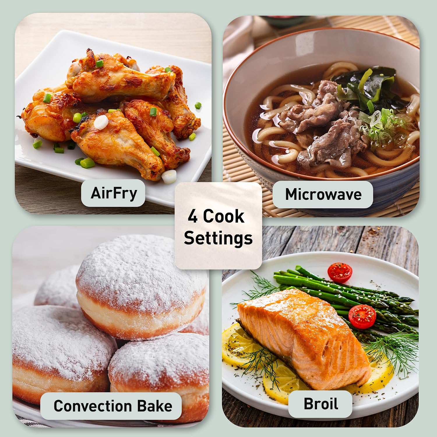 Panasonic HomeChef 4-in-1 Countertop Microwave Air Fryer Combo, Time-Saving 20 Presets + App-Linked Recipes, 1000W 1.2 cu ft Inverter Multi Oven & Convection Tech – NN-CV87QS Stainless Steel