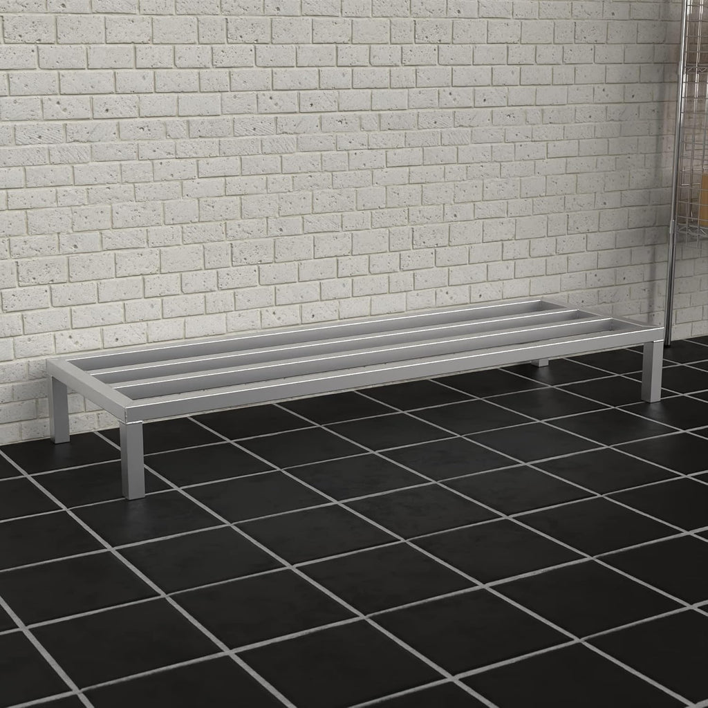 60'' x 20'' x 8'' Aluminum Welded NSF Certified Dunnage Rack - 1740 lb. Capacity, for Restaurant, Storage, Warehouse, Garage