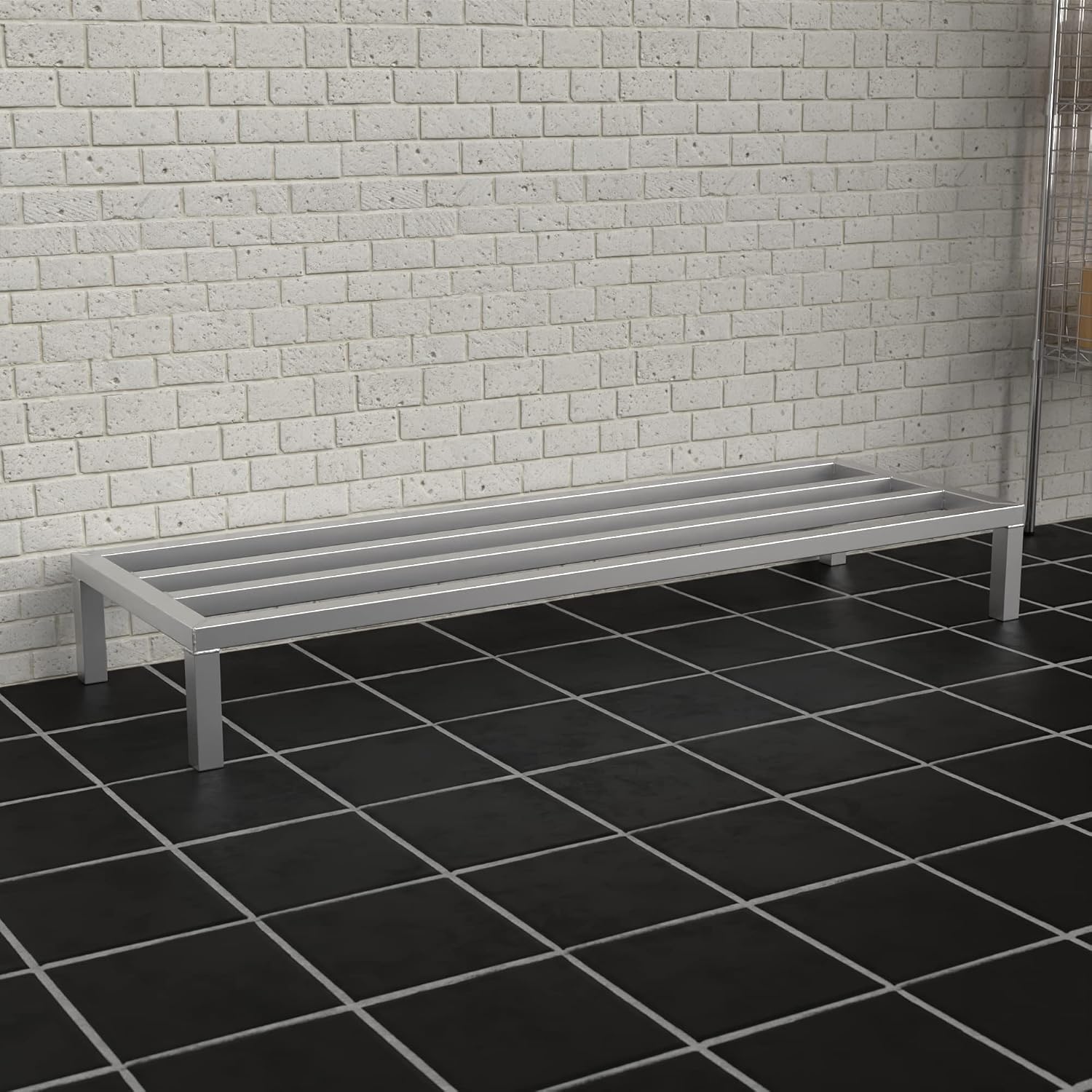 60'' x 20'' x 8'' Aluminum Welded NSF Certified Dunnage Rack - 1740 lb. Capacity, for Restaurant, Storage, Warehouse, Garage