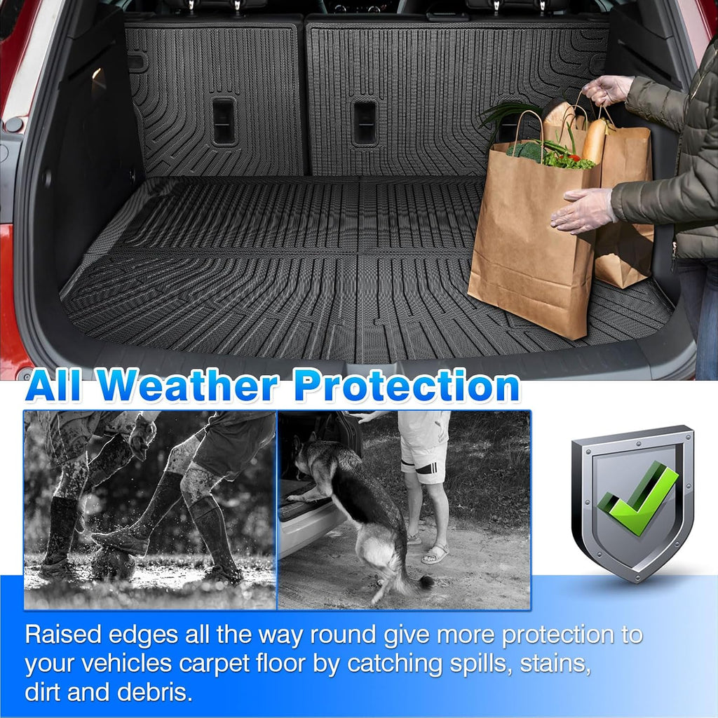Cartist Floor Mats and Cargo Liner Fit for Chevy Trailblazer FWD 2021-2025 2026 All Weather Floor Mat Trailblazer Accessories Heavy Duty Carpet Protection (Only Fit Cargo in Upper Deck Position)