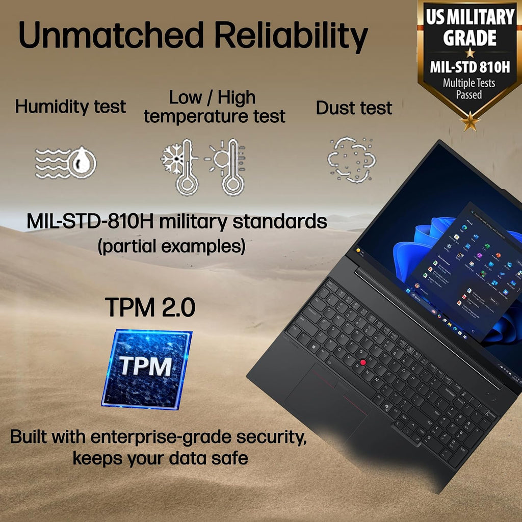 Lenovo ThinkPad E16 Gen 3 Business AI PC Laptop (16' FHD+ Touchscreen, AMD Ryzen 7 250 (> Intel i7-1355U), 32GB DDR5 RAM, 1TB SSD), 1080P IR Webcam, Fingerprint, Thunderbolt 4, Ethernet, Win 11 Pro