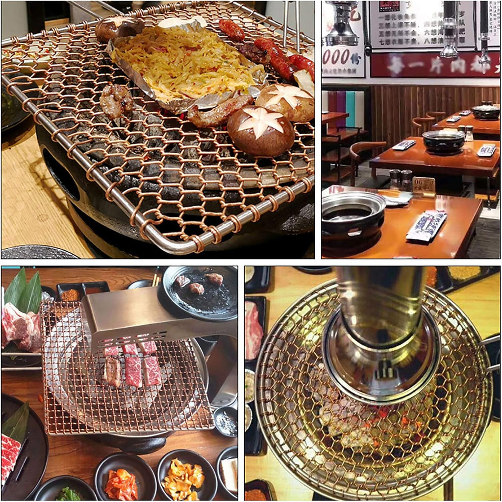 BBQ Barbeque Barbecue Grill, BBQ, Korean Household Charcoal Grill, Large Cast Iron Barbecue Meat Stove, Stainless Steel Grill Pan, 9 Styles (Color : H)
