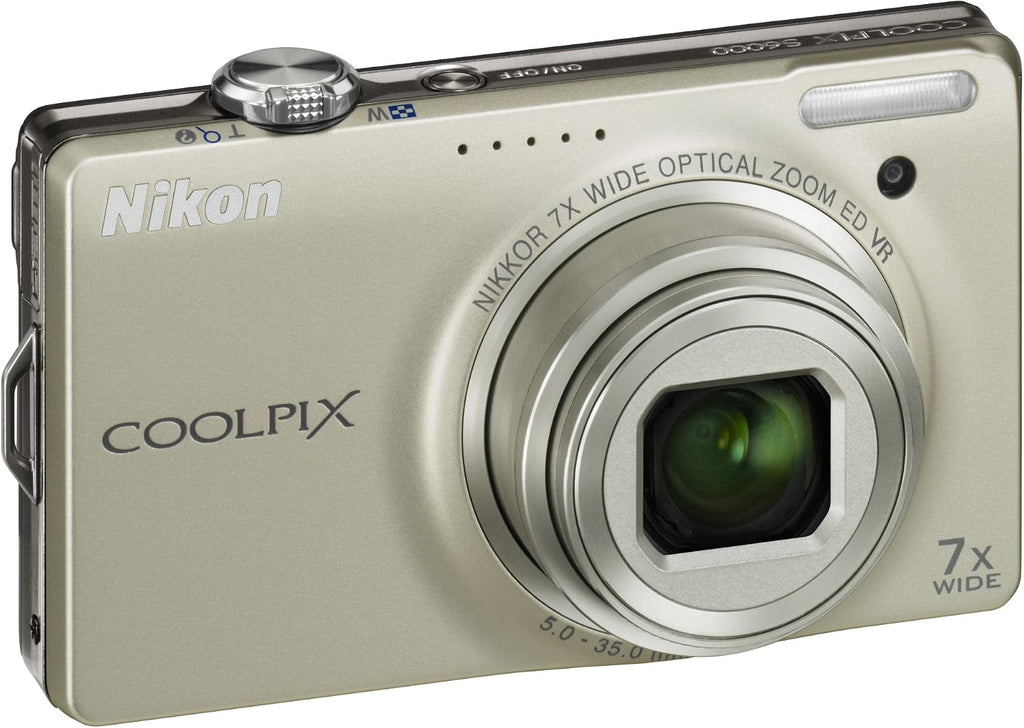 Nikon Coolpix S6000 14.2 MP Digital Camera with 7x Optical Vibration Reduction (VR) Zoom and 2.7-Inch LCD (Silver)