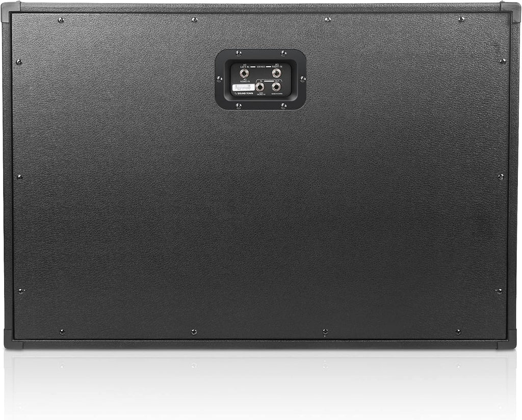 Sound Town 2x12' Empty Guitar Speaker Cabinet, Birch Plywood, Black, Wheat Cloth Grill, Compatible with Celestion/Eminence Speakers (GUC212BK-EC)
