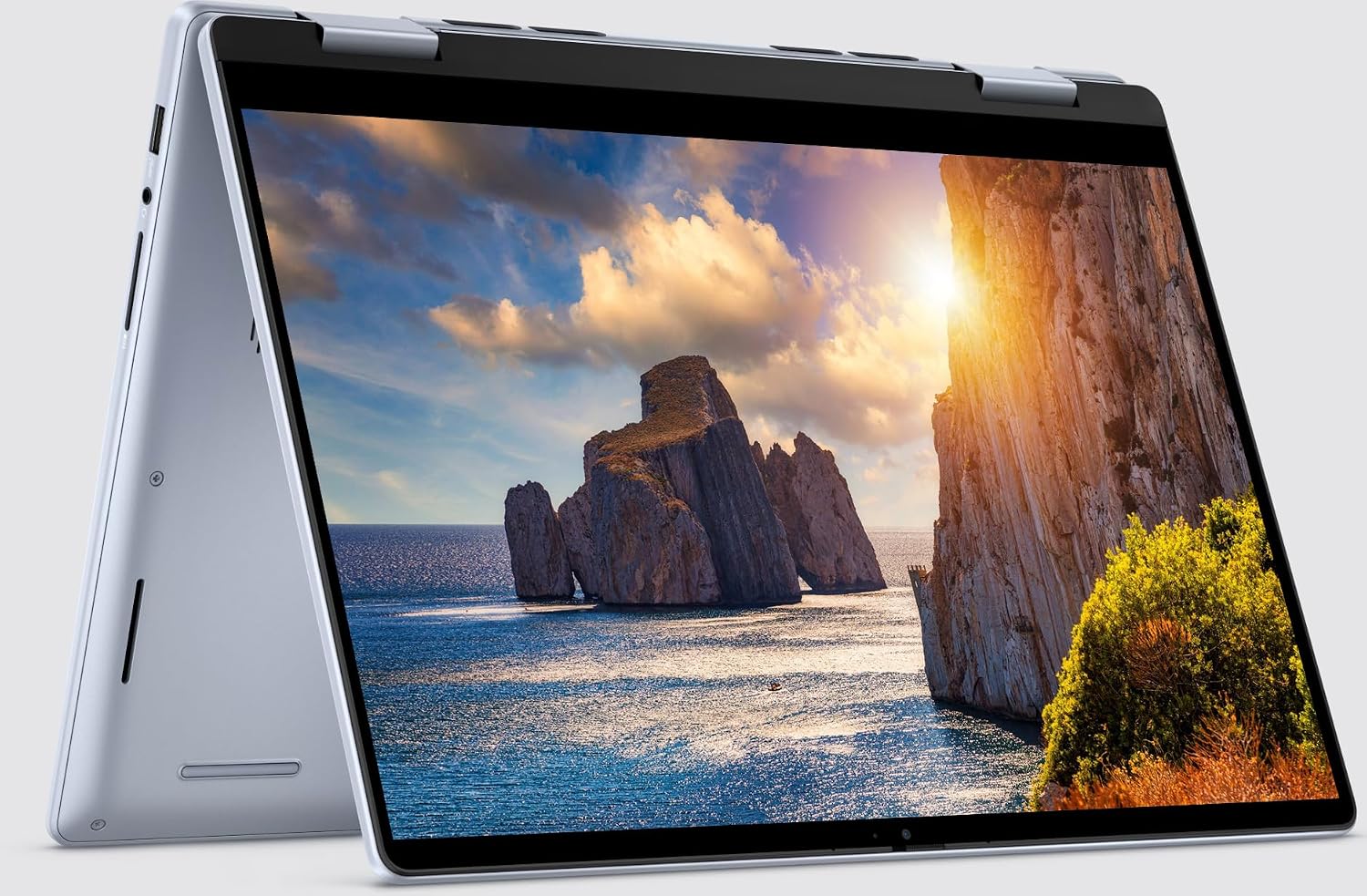 Dell Inspiron 14 7445 2-in-1 Laptop, 14' FHD+ Touchscreen, AMD Ryzen 5 8640HS(Beats i7-1255U), 16GB DDR5 RAM, 1TB PCIe SSD, Backlit KB, FP Reader, Type-C, FHD Webcam, Win 11 Home