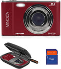 Minolta MND20 44 MP 2.7K Ultra HD Digital Camera with Slinger Camera case (Red)