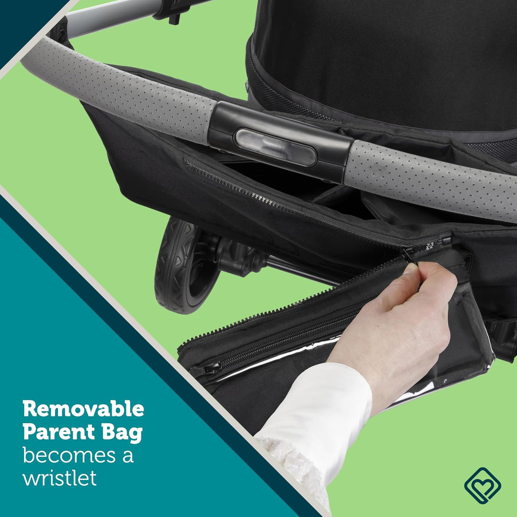 Safety 1st Summit Wagon Stroller fits 2 Kids Includes Removable Child Tray and 2 Cup Holders, Wave Runner (CV450HBO)
