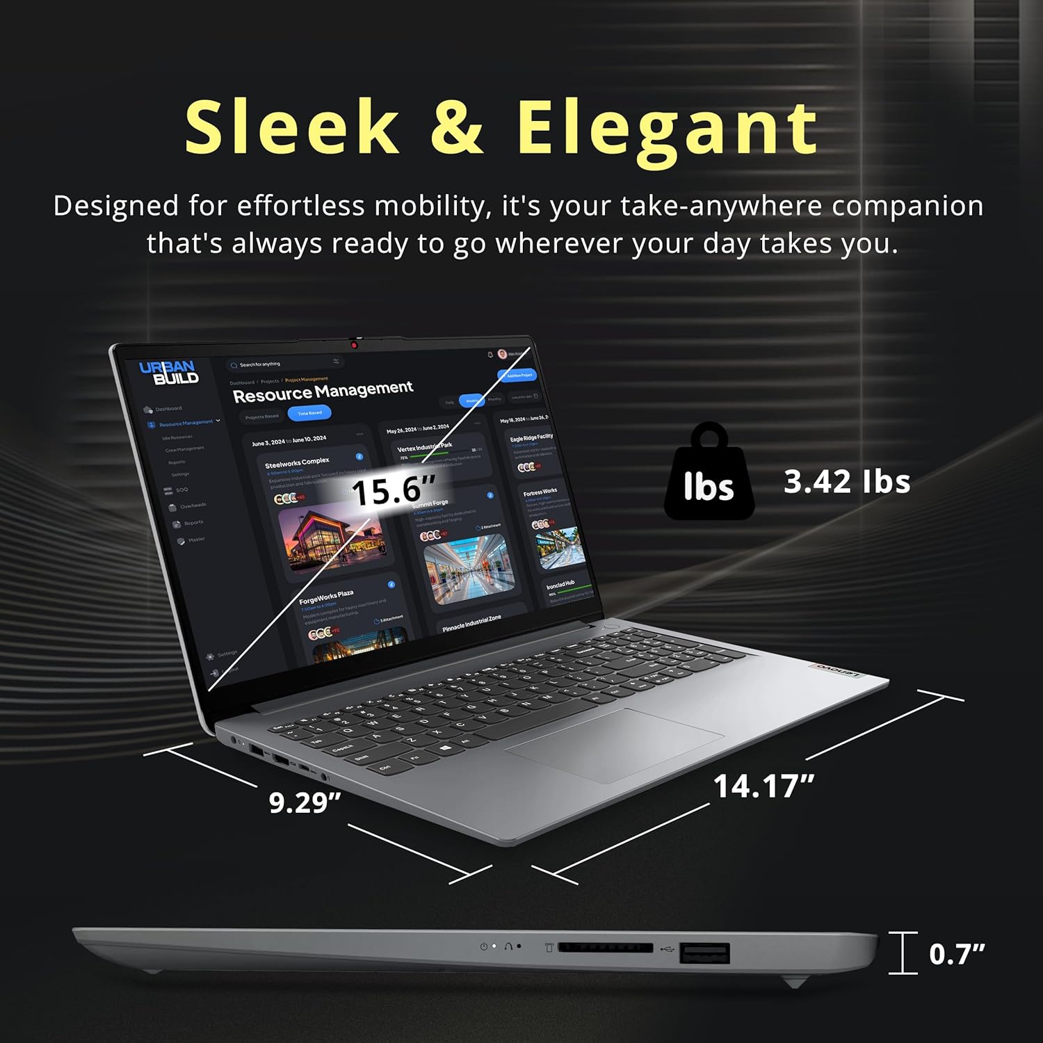 Lenovo IdeaPad 1 15.6' HD Laptop for Students & Business, Intel Celeron N4500, 12GB RAM, 512GB SSD+128GB eMMC, Full-Size Keyboard, WiFi 6, 1 Year Office 365, Win 11, Gray, 160GB Docking Station Set