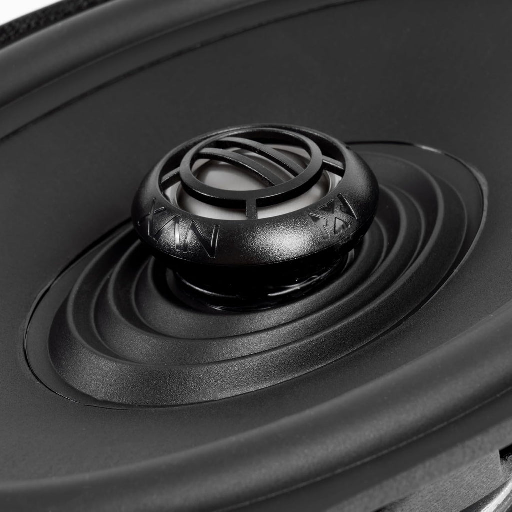 NVX® XFHD69L Premium 6x9' Motorcycle Speakers, 800W Peak (400W RMS), 2-Ohm Aftermarket Saddlebag Lid Coaxials with 1' Titanium Tweeters, Waterproof, for Harley-Davidson 1998 up (Pair)
