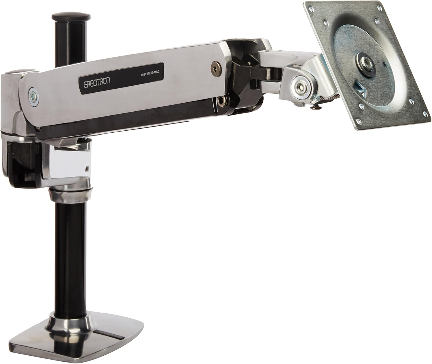 Ergotron – LX HD Sit-Stand Single Monitor Arm, VESA Desk Mount – for Monitors Up to 49 Inches, 14 to 30 lbs – Polished Aluminum