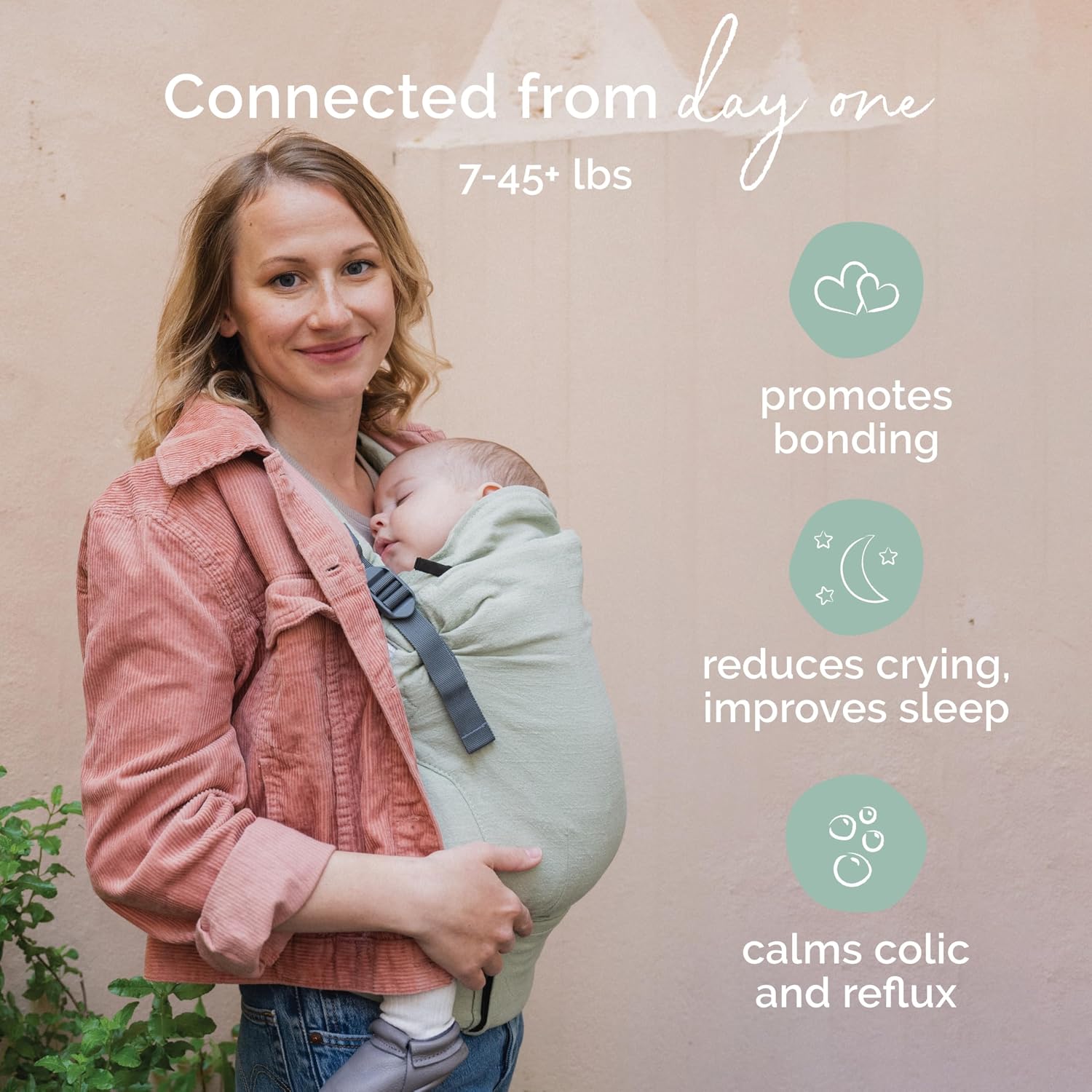 Boba X Baby Carrier Newborn to Toddler - Breathable Linen Blend, Certified Hip Healthy, Lightweight, Petite to Plus Size 7-45 lbs, Micro-Adjustable Baby Carrier from Newborn (Linen Willow)