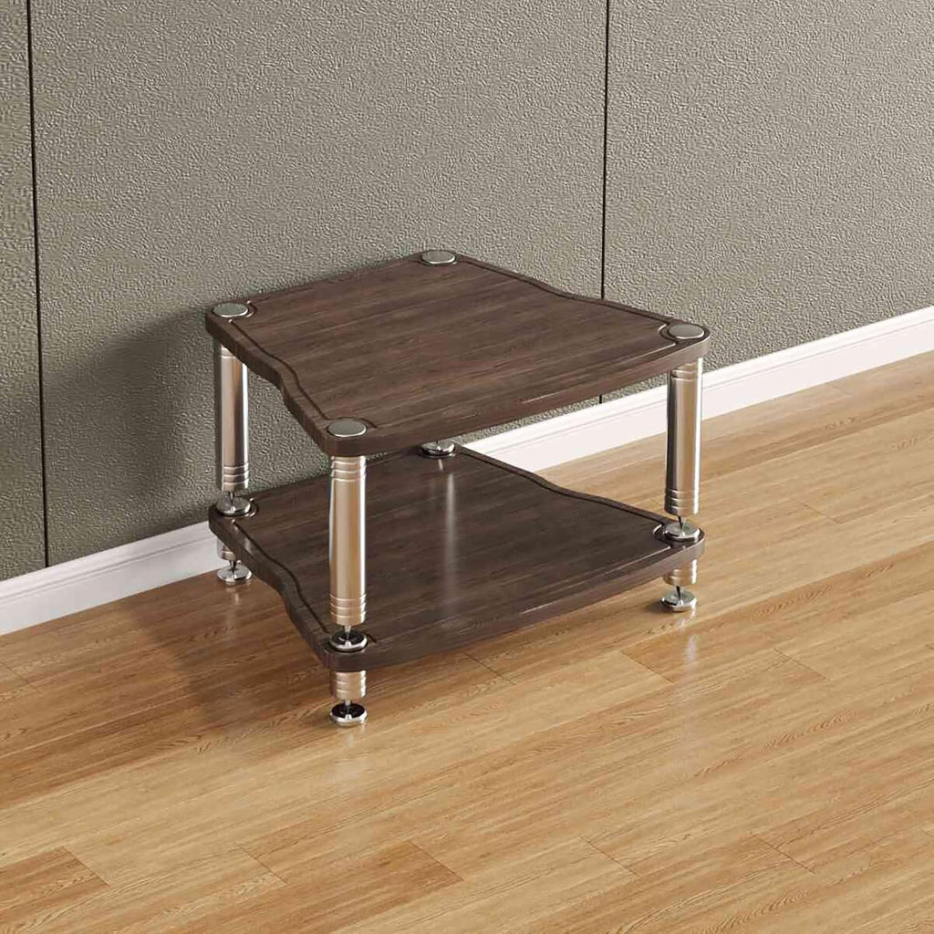 Stereo Racks and Stands AV Media Stand Audio Shelf, CD Rack Entertainment Stereo Component Organizer, for Home/Office/Theater Corner Entertainment Center(Brown,41cm/16.1in)