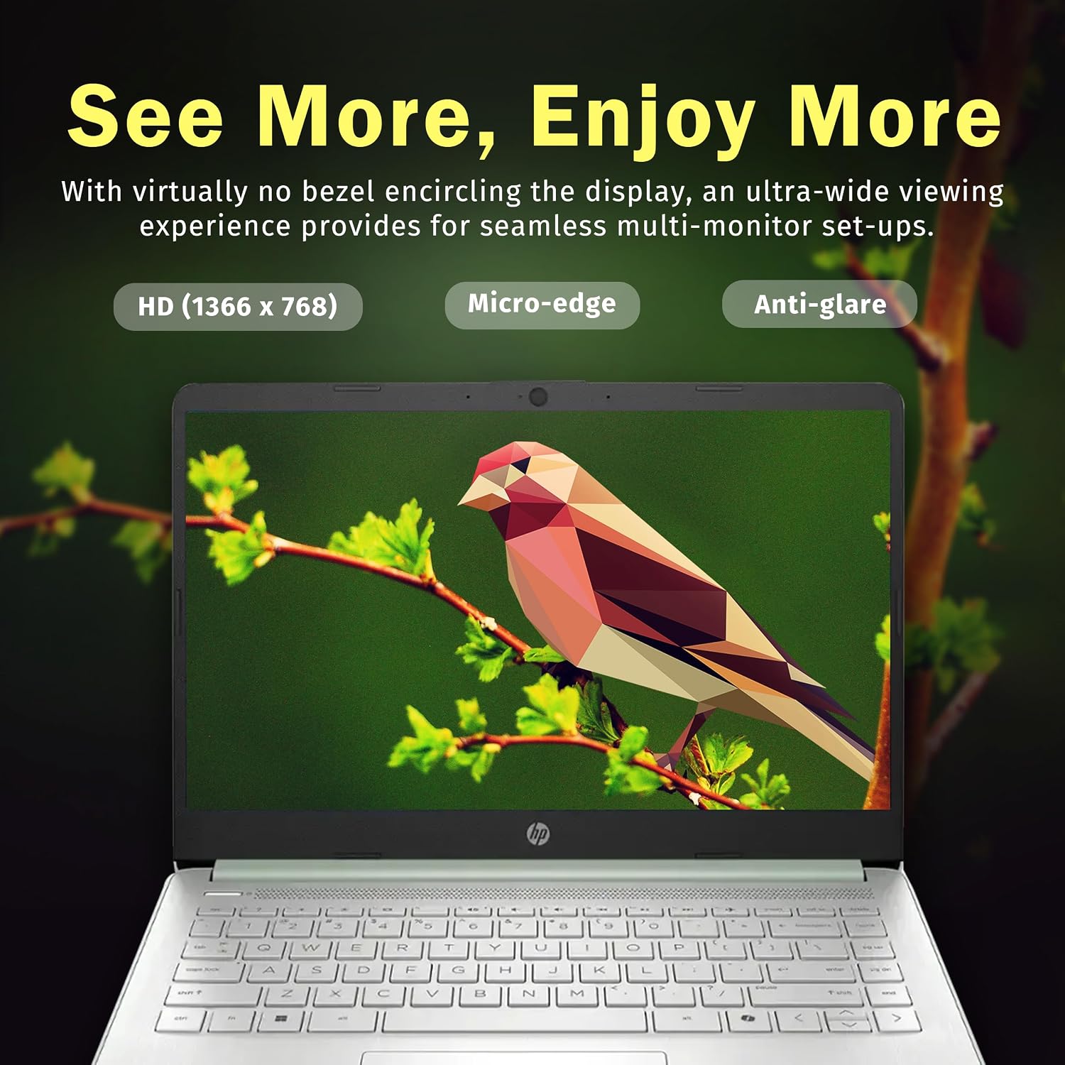 HP Stream 14' HD Laptop, Intel Processor N150, 16GB RAM, 128GB UFS, Intel Graphics, Copilot, Fast Charge, Wi-Fi 6, Win 11 S, Green (Renewed)