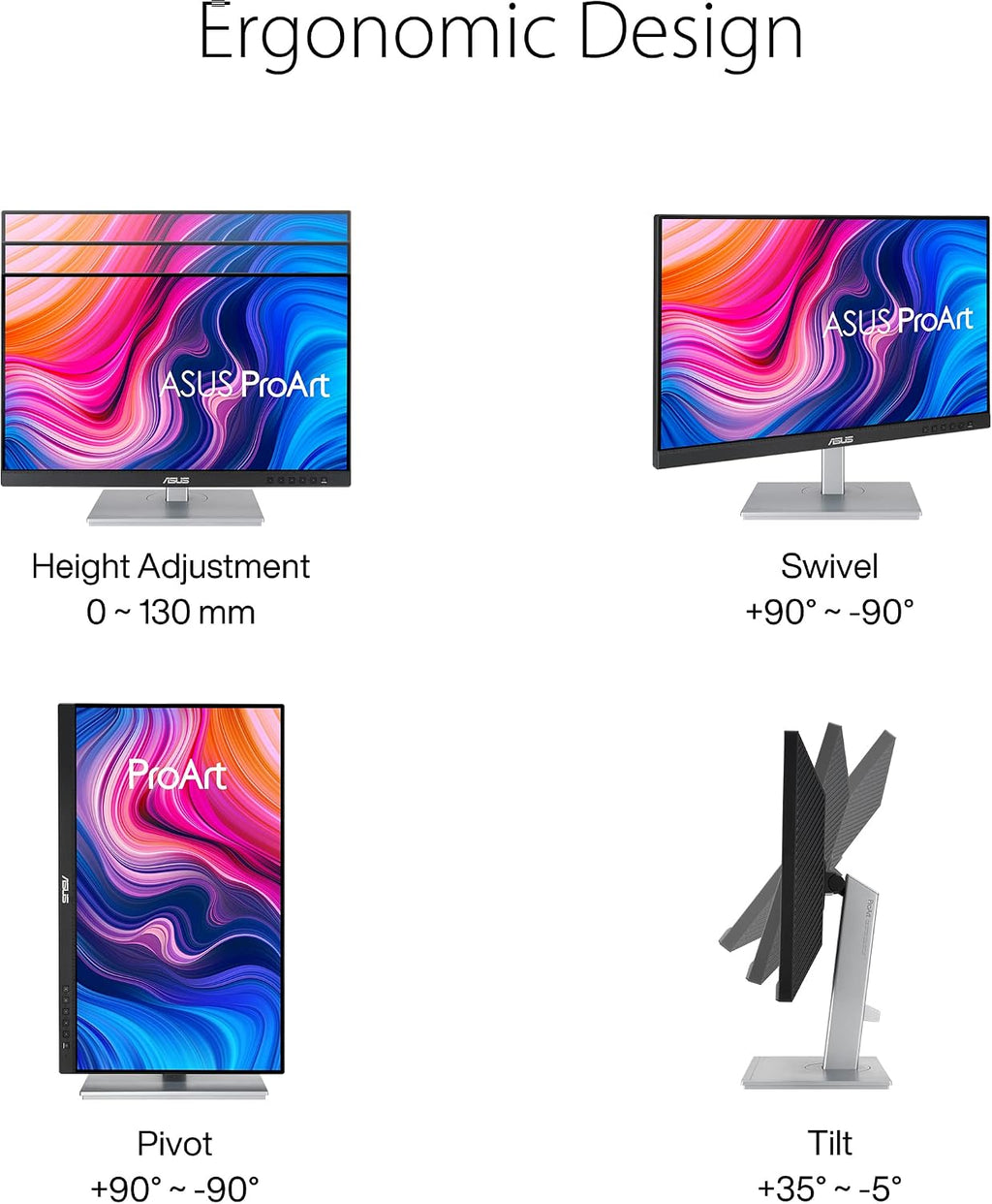 ASUS ProArt Display PA247CV 24-inch Monitor – IPS, Full HD (1920 x 1080), 100% sRGB, 100% Rec. 709, Color Accuracy ΔE < 2, Calman Verified, USB-C, Compatible with Laptop & Mac Monitor