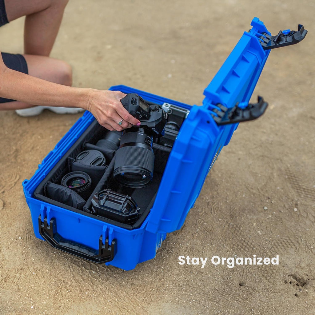 Seahorse 830 Professional Camera Case with Padded Dividers, TSA Approved, MIL‑Spec, IP67 Waterproof, USA Made for Photographers and Travel Enthusiasts