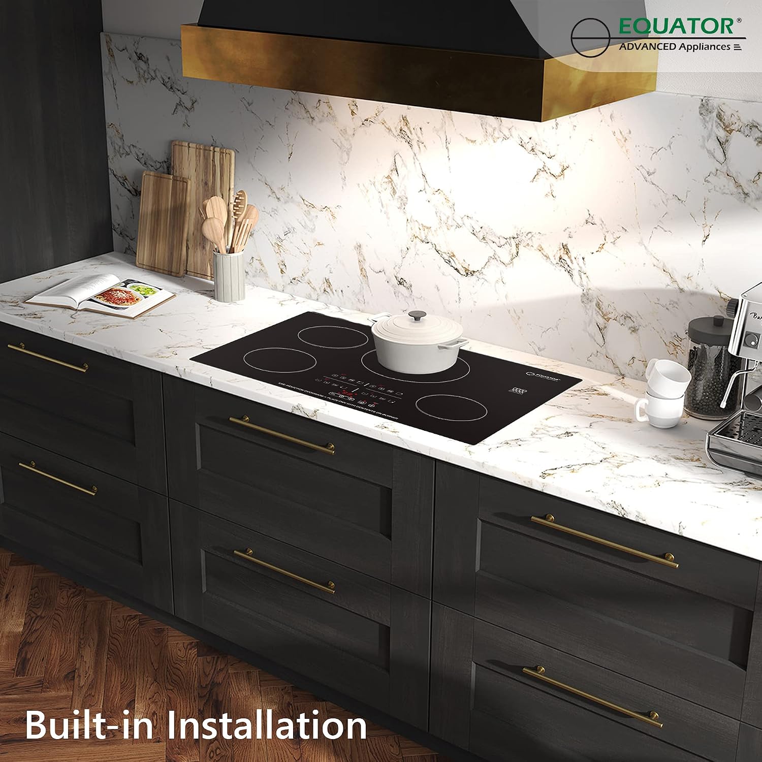 Equator 30' Modern Built-in Stainless Steel Induction Cooktop 4 Burner