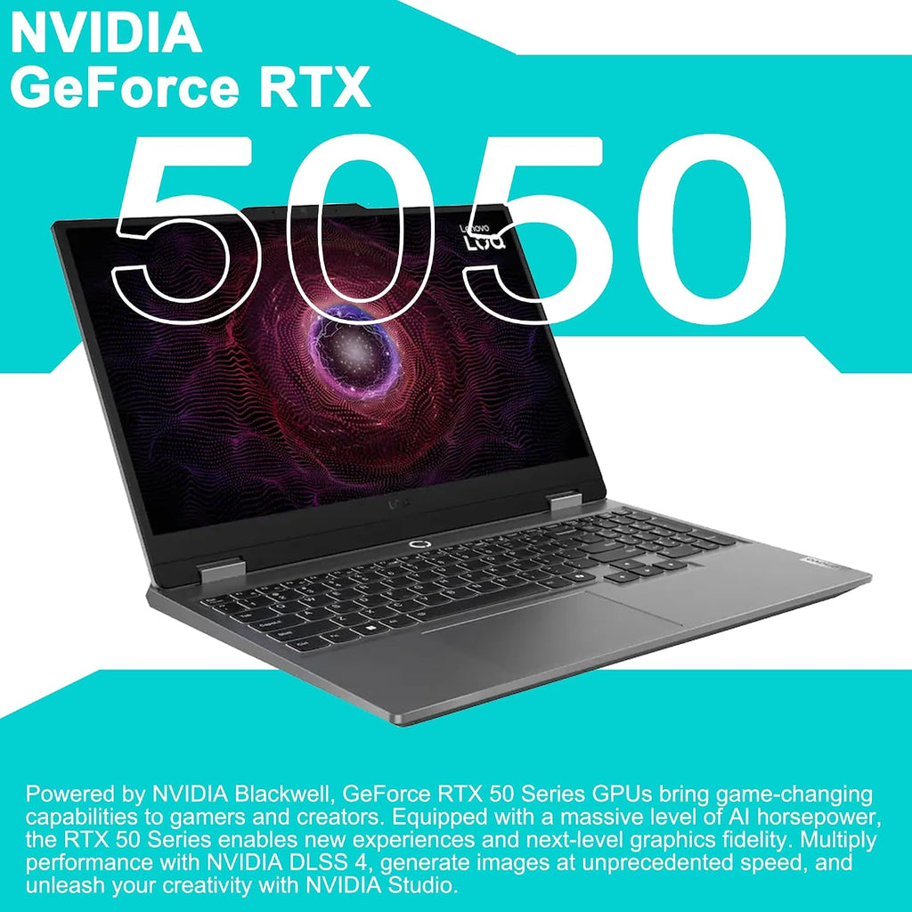 Lenovo LOQ Gaming Laptop 15.6' FHD IPS 144Hz (100% sRGB, G-SYNC) Intel 10-core i5-13450HX 16GB RAM 512GB SSD GeForce RTX 5050 DLSS4 (440 AI Tops) Backlit Nahimic 5MP Privacy Camera Win11 ICP Hub