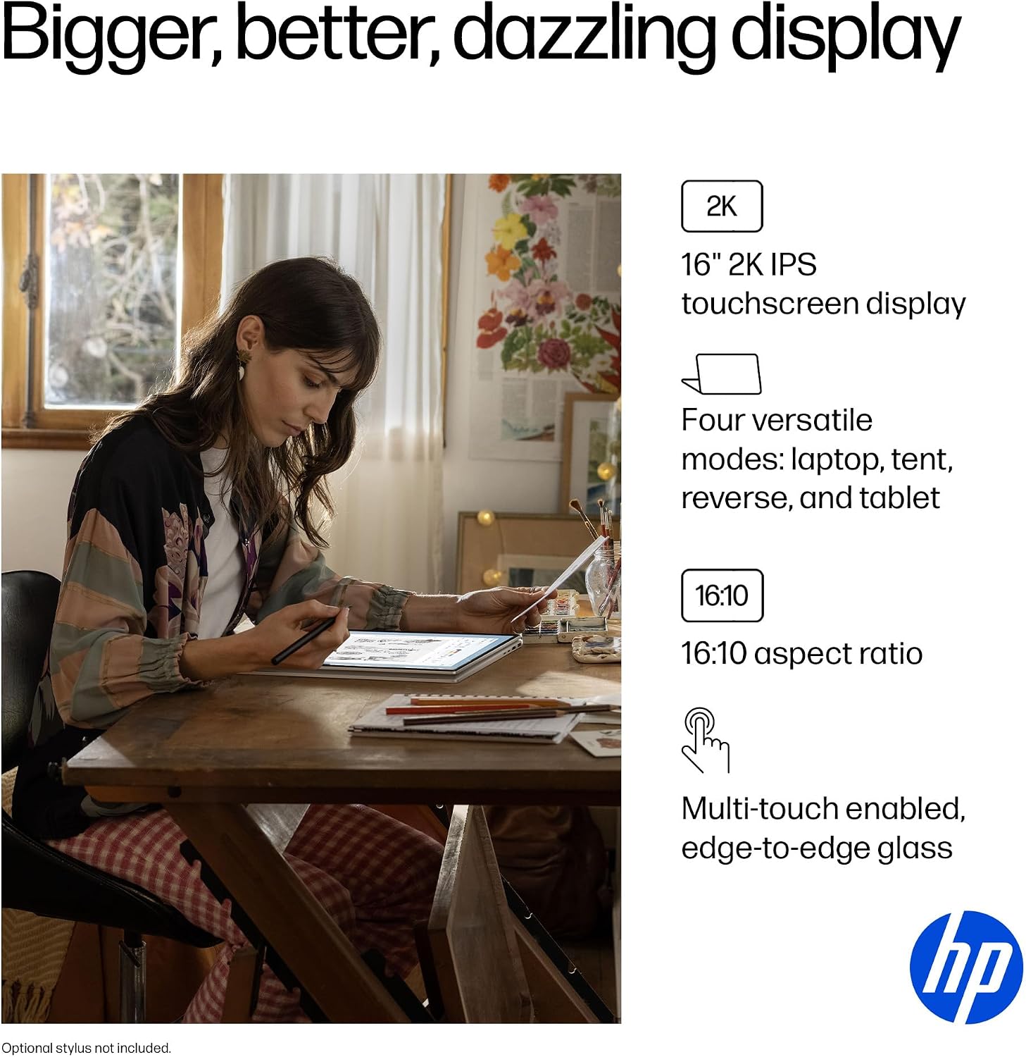 HP OmniBook 7 Flip 16 inch 2-in-1 Next Gen AI PC, 2K Touchscreen Display, Intel Core Ultra 5 226V, 16 GB RAM, 512 GB SSD, Intel Arc 130V GPU, Windows 11 Home, Copilot+ PC, Glacier Silver, 16-au0000nr