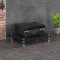 Audio Rack,Gaming Shelf,AV Media Stand Corner Shelf,DVD Shelf,CD Display Cabinet,Entertainment Stand,Rack Audio Tower,Record Player Stand,for Living,Gaming,Recording Room.(Black,60x48x10cm)