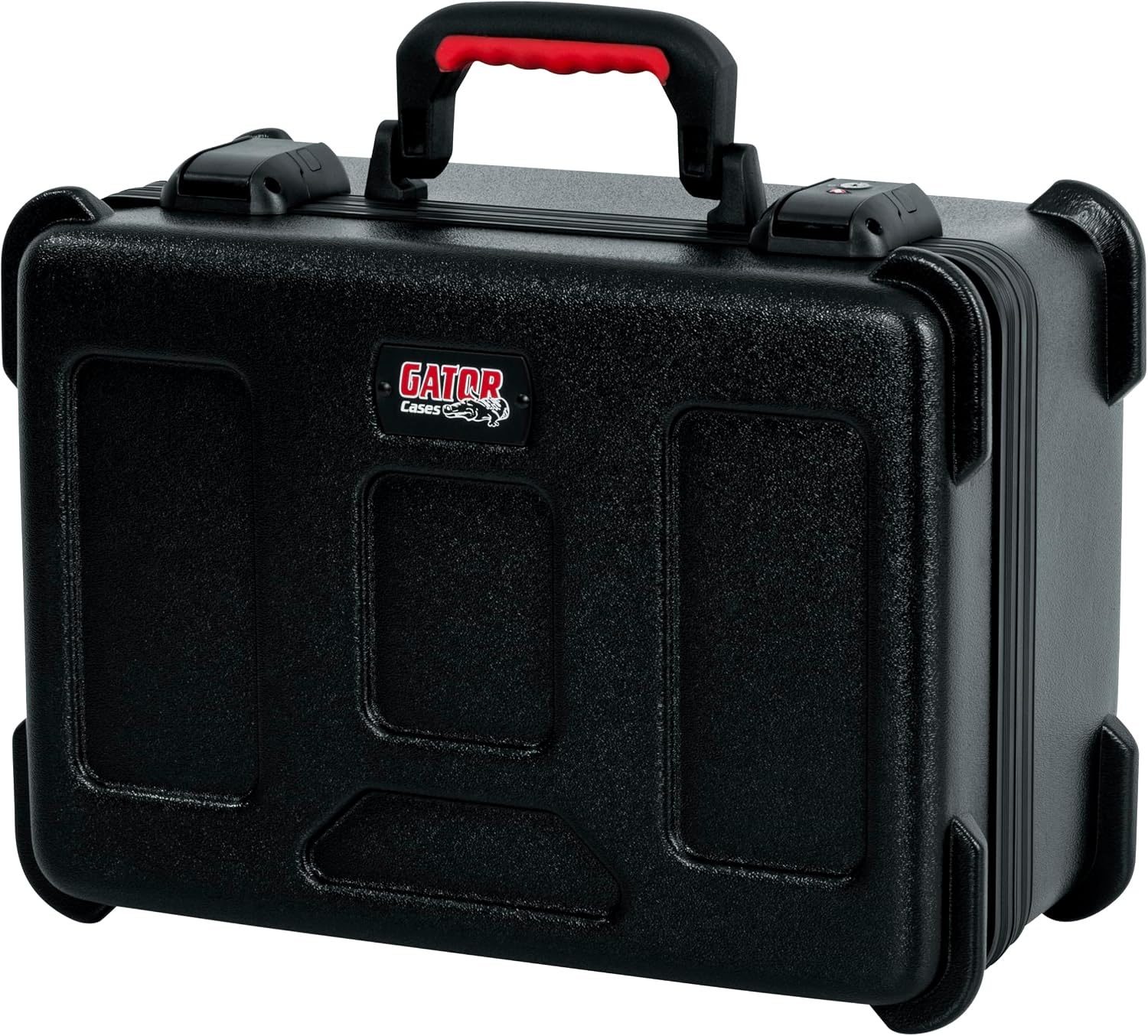 Gator Cases Molded Flight Case to Hold Up to (15) Wired Microphones with TSA Approved Locking Latch and Cable Storage; (GTSA-MIC15)