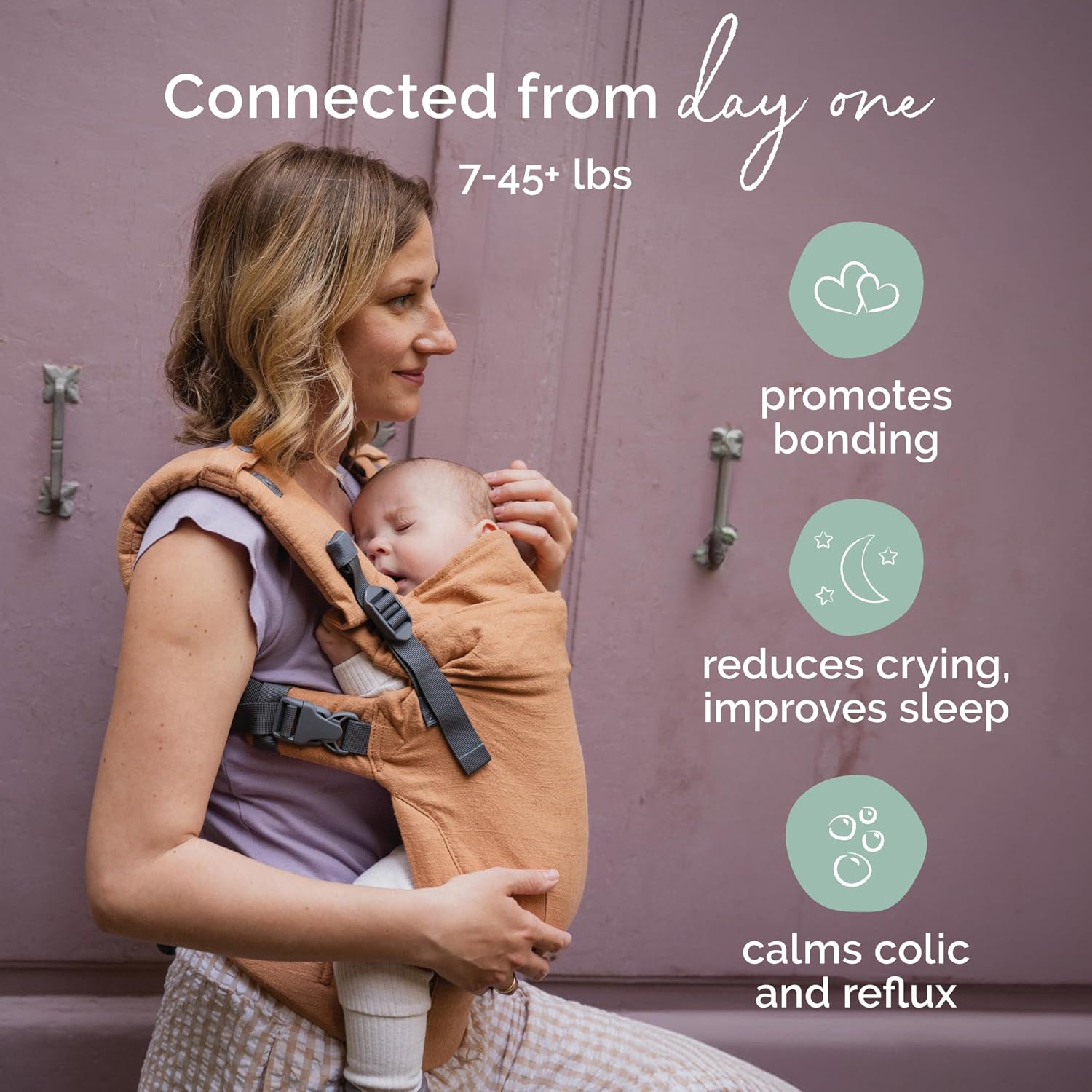 Boba X Baby Carrier Newborn to Toddler - Certified Hip Healthy, Micro-Adjustable Baby Carriers from Newborn - Breathable & Lightweight 100% Cotton Twill, Petite to Plus Size, 7-45 lbs (Linen Rye)