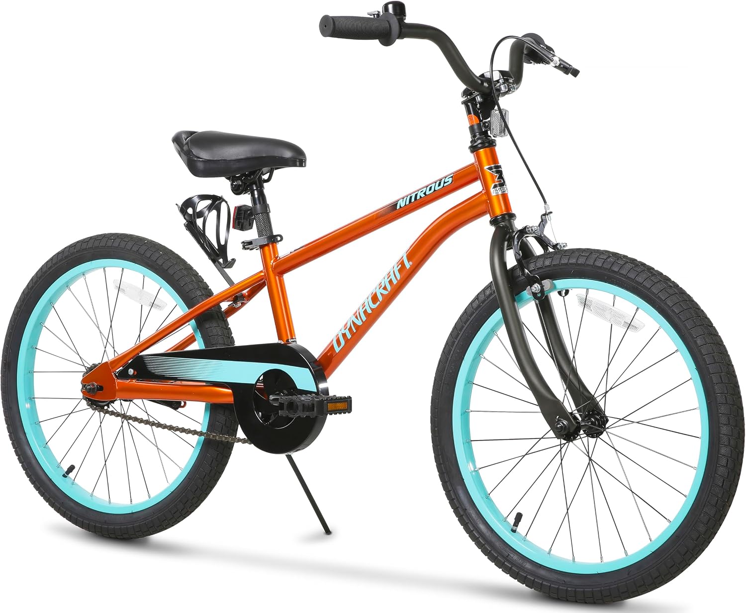 Dynacraft Nitrous 16, 18, and 20 Inch Kids Bike, Boys Bike with Training Wheels, Easy Assembly Kids Bicycle, Bicycle for Kids Age 5-12, Bike for 5 Year Old Boy, Bike with Training Wheels or Kickstand
