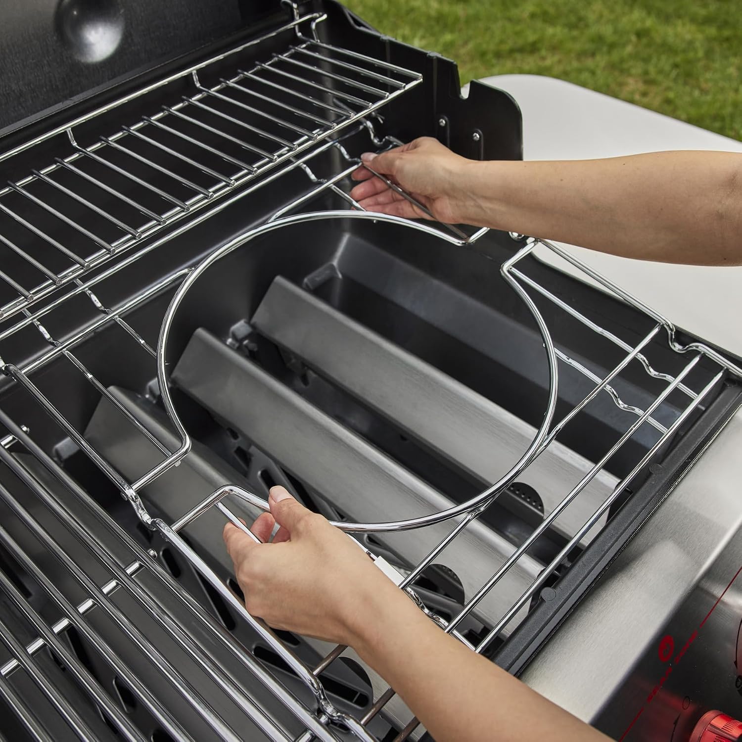 Weber Genesis S-335 Natural Gas Grill for Outdoor Cooking, Stainless Steel, 3 Burners and 1 Side Burner – Stainless Steel Cooking Grates, PureBlu Burners & Sear Zone