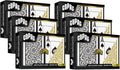 Copag 1546 Design 100% Plastic Playing Cards, Bridge Size (Narrow) Black/Gold (Jumbo Index, 6 Sets)