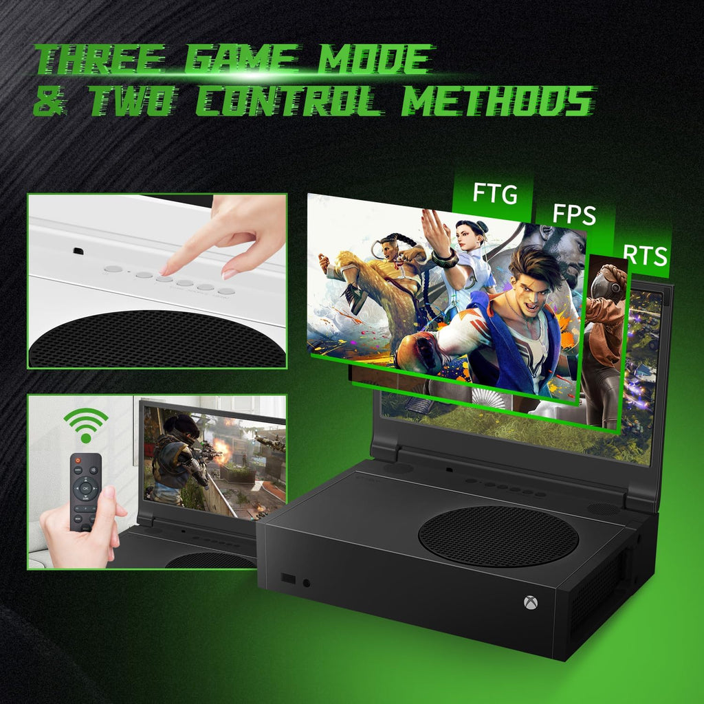 G-STORY 14'' Portable Monitor for Xbox Series S – 1TB SSD Black, 1080P Portable Gaming Monitor IPS Screen for Xbox Series S（not Included） with Two HDMI, HDR, Freesync, Game Mode, Travel Display