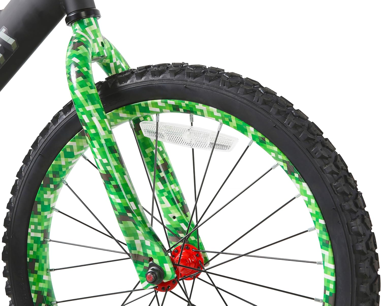 Minecraft 18-Inch Kids Bike - Unisex Bike with Creeper Graphics, Coaster Brake, Adjustable Seat, Removable Training Wheels, Ages 6-9, 42'-53' Tall