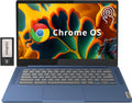 Lenovo IdeaPad Slim 3 Chromebook, 14″ FHD IPS Anti-GlareTouchscreen, MediaTek Kompanio 520, 4GB LPDDR4X, 224GB Storage(64GB eMMC+160GB Docking Station Set), Webcam, WiFi 6, Chrome OS, Blue