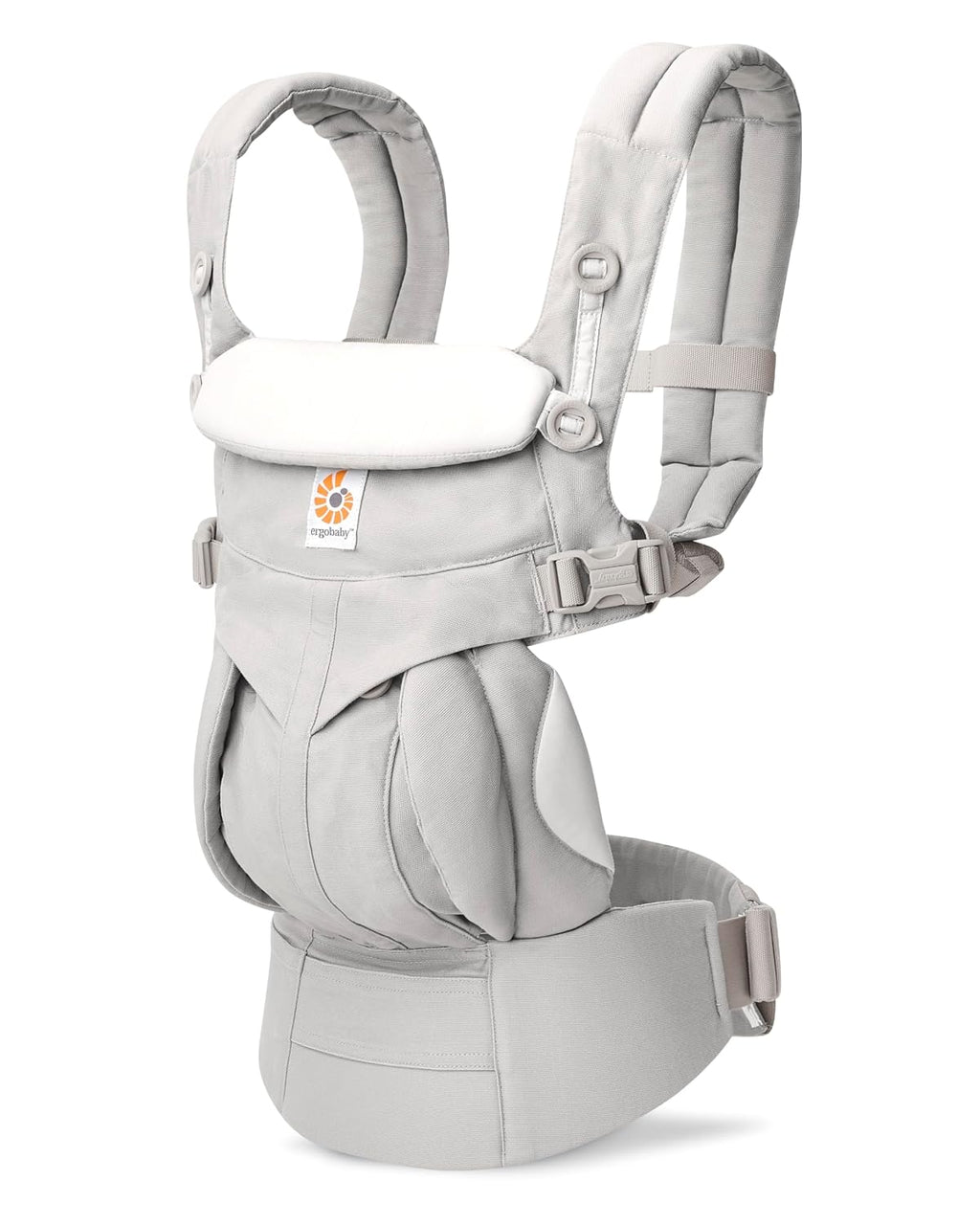 Ergobaby Omni Classic Baby Carrier for Newborn to Toddlers 0-48 Months (7-45 lbs) - 4-Position 100% Premium Cotton Baby Carrier with Ergonomic Support - Pearl Grey
