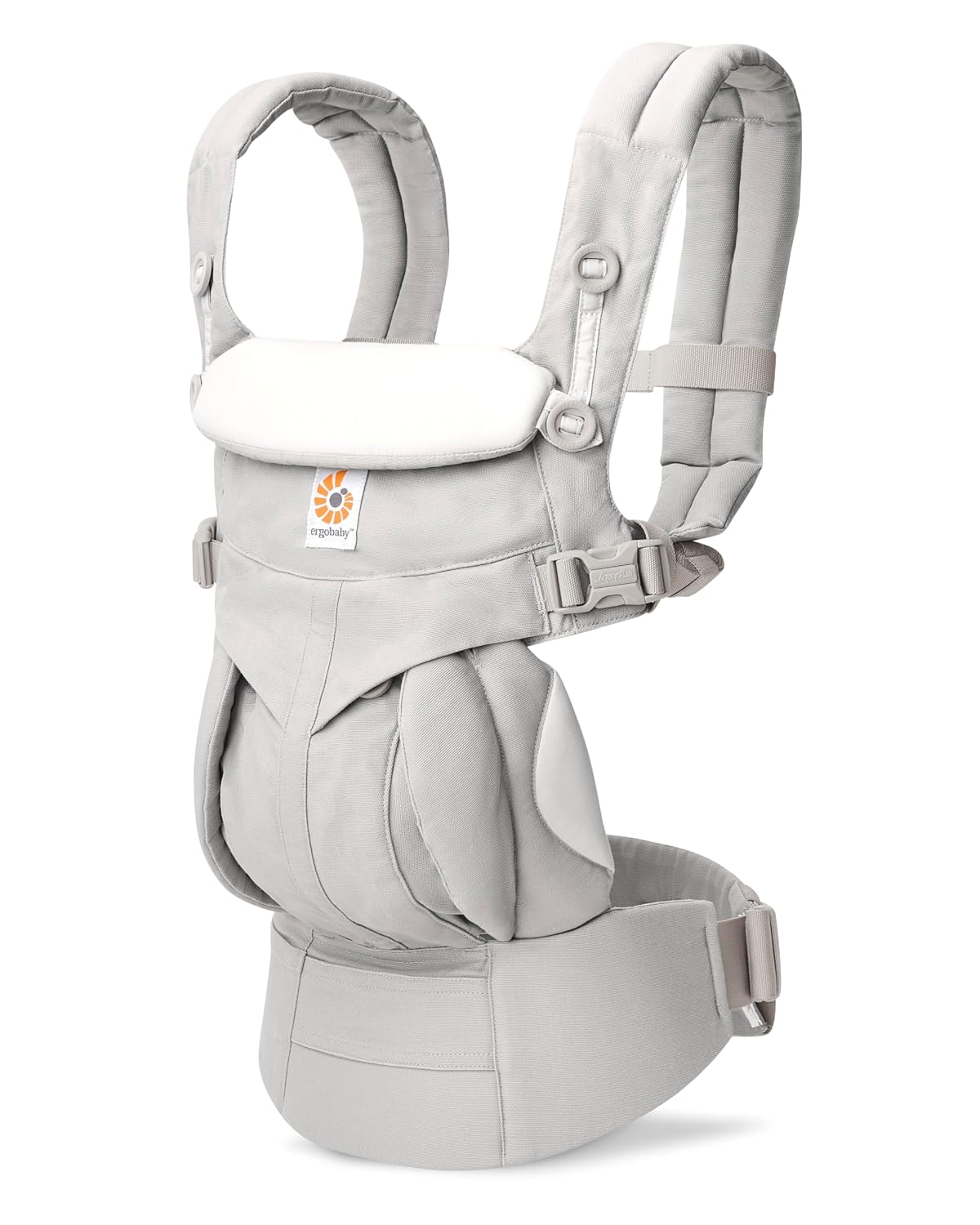 Ergobaby Omni Classic Baby Carrier for Newborn to Toddlers 0-48 Months (7-45 lbs) - 4-Position 100% Premium Cotton Baby Carrier with Ergonomic Support - Pearl Grey