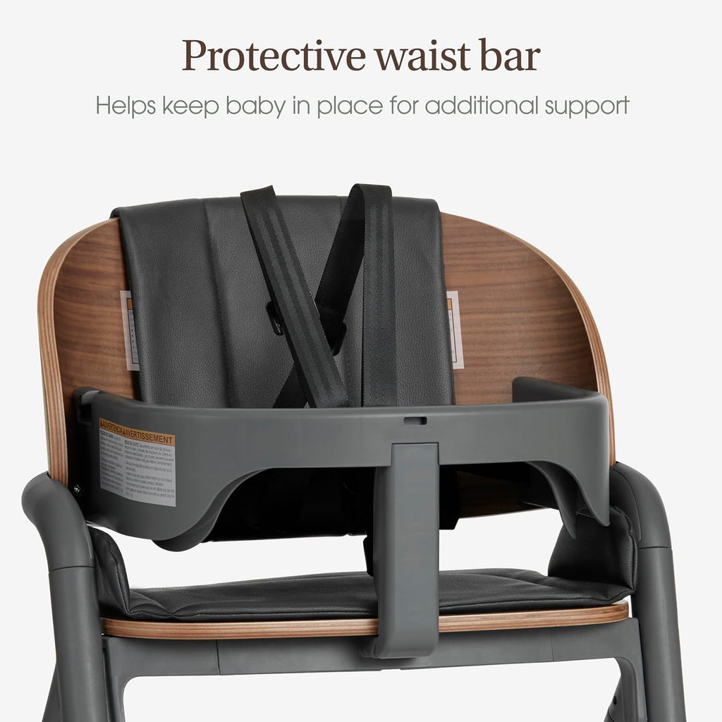 Evolur Step and Savor Baby High Chair, Converts to Adult Stool, 5 Position Adjustable Height and Footrest Positions Portable High Chair, Removable Tray, Easy to Clean and Removable Cushion
