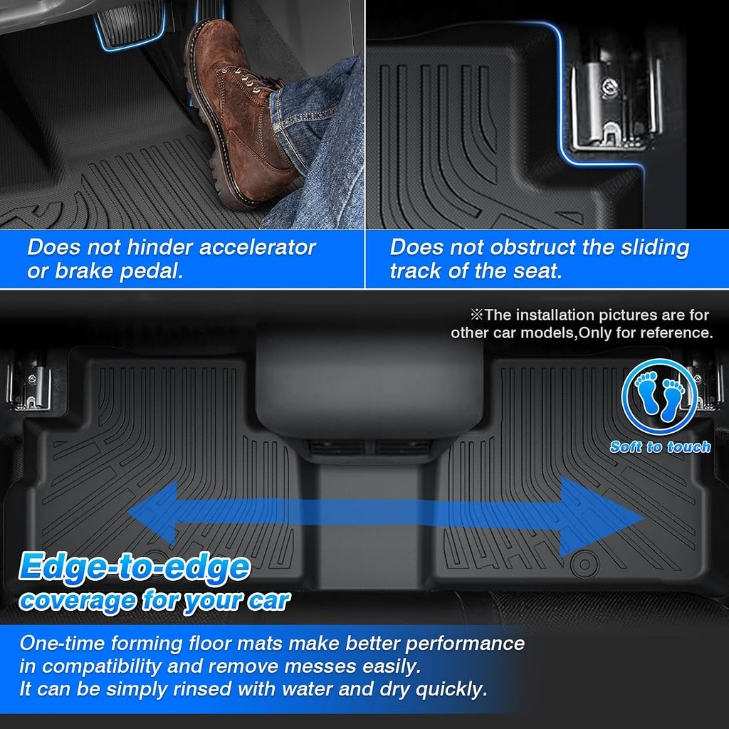 Escape Floor Mats & Cargo Liner w/Backrest Mat Fit for Ford Escape 2013-2019, All Weather Floor Mats for Escape Accessories Heavy Duty Waterproof