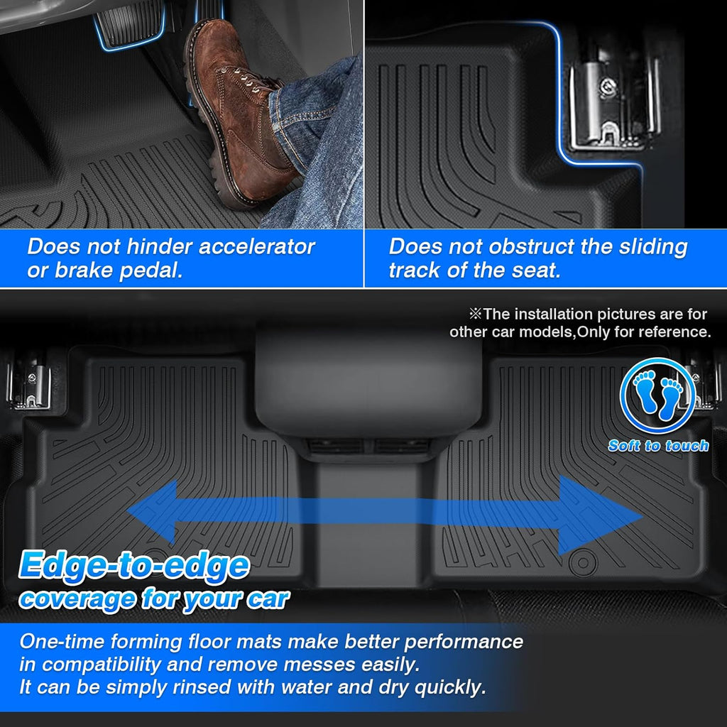 Durango Floor Mats and Cargo Liner w/backrest Mat Fit for Dodge Durango (7-Seater) 2016-2025 2026, All Weather Floor Liner for Durango Accessories Heavy Duty