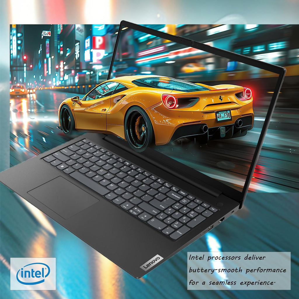 Lenovo V15 Laptop | Intel Pentium Silver N6000 Processor | 15.6' FHD (1920 x 1080) | 16GB RAM | 512GB SSD | Ethernet RJ-45 | Military Durability | Windows 11 Pro | Black (Renewed)