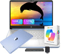 HP Flagship 14' HD Student&Business Laptop with AI Copilot, 13th Gen Intel 4-Core, 16GB RAM, 1.12TB Storage (128GB UFS + 1TB Docking Station), 1 Year Office 365, Wi-Fi 6, Win 11 S, Sky Blue