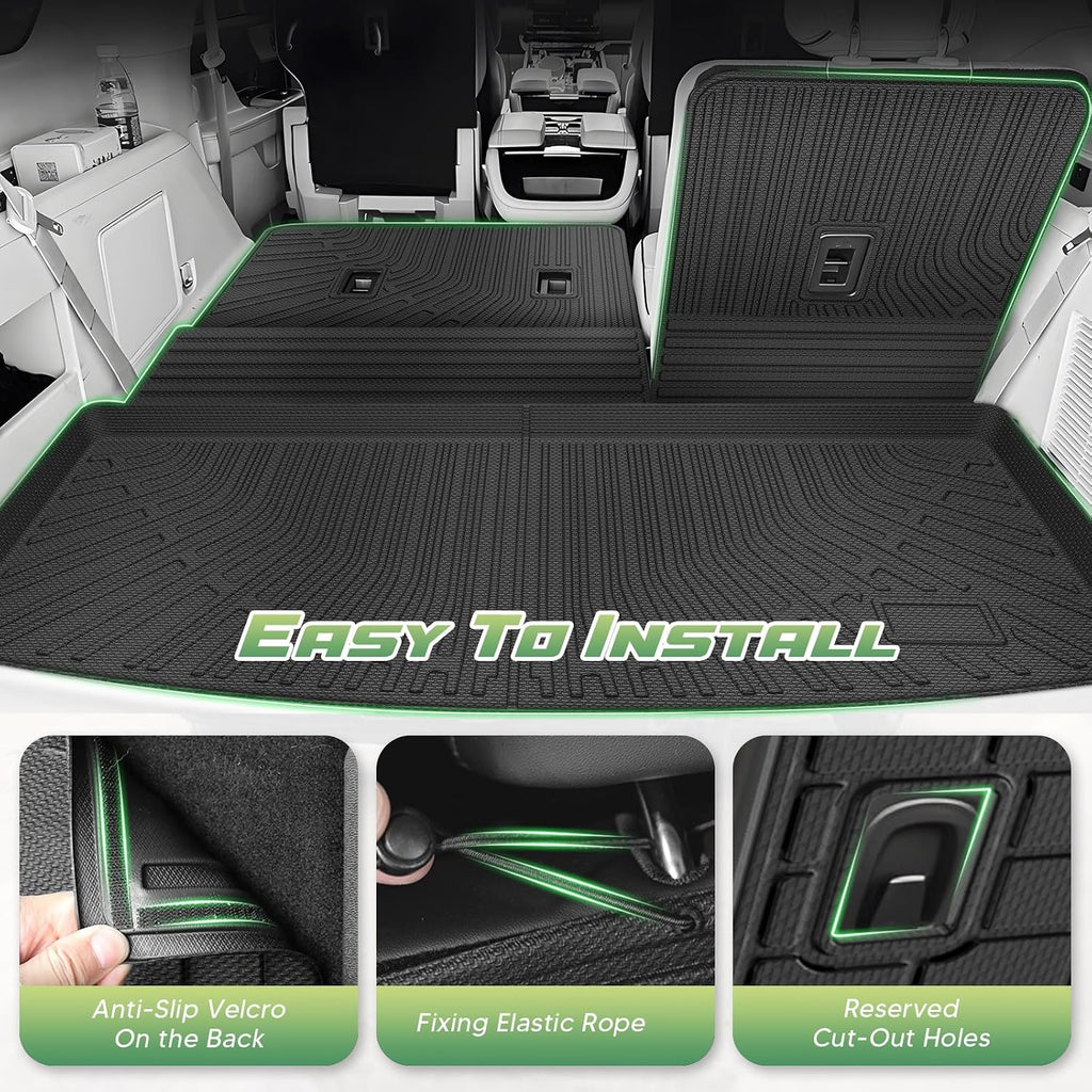 Cartist Floor Mats for Ford Expedition/Lincoln Navigator 7 Seats 2018-2024(Not for Max or L), All Weather Cargo Liner for Expedition Accessories, Heavy Duty Car Mats, Car Accessories