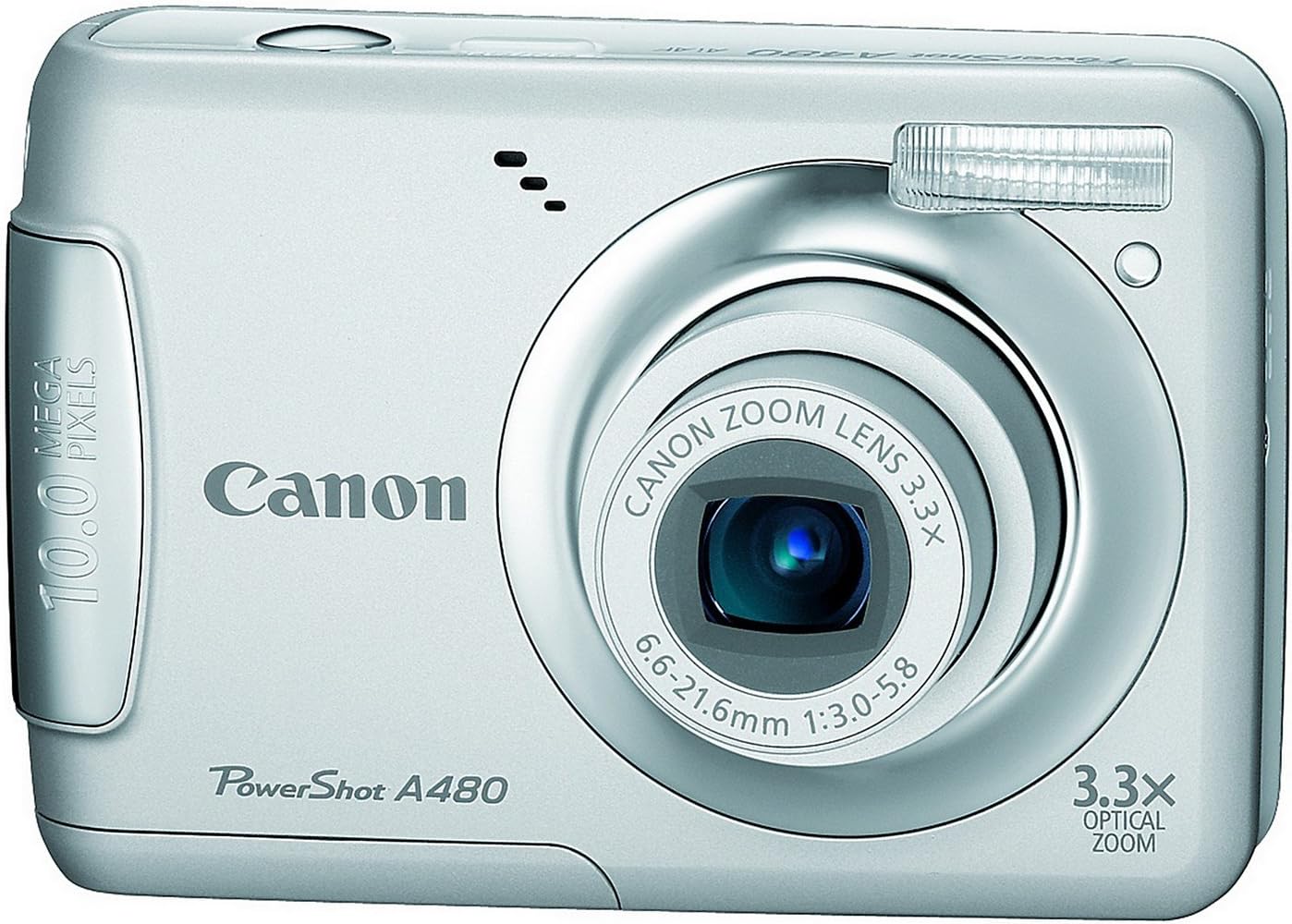 Canon PowerShot A480 10 MP Digital Camera with 3.3x Optical Zoom and 2.5-inch LCD (Deep Red)