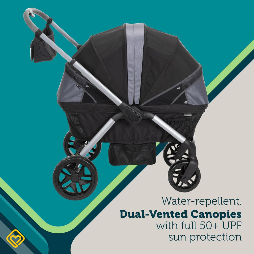 Safety 1st Summit Wagon Stroller for 2 Kids with Removable Tray in High Street
