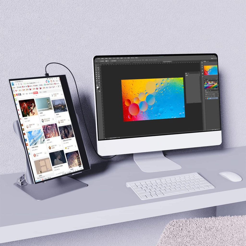 15.6' 4K Portable Monitor, Touchscreen UHD IPS Display,100% sRGB, USB-C/HDMI Laptop Display, Dual Speakers, Aluminum Alloy, Compatible with Laptop, PC, Smartphone, PS4/5, Xbox, Switch