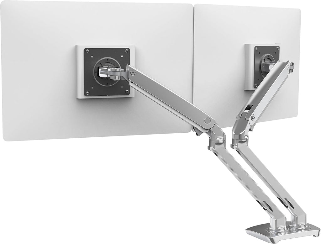 Ergotron – MXV Dual Monitor Arm, VESA Desk Mount – for 2 Monitors Up to 24 Inches, 7 to 20 lbs Each – Polished Aluminum