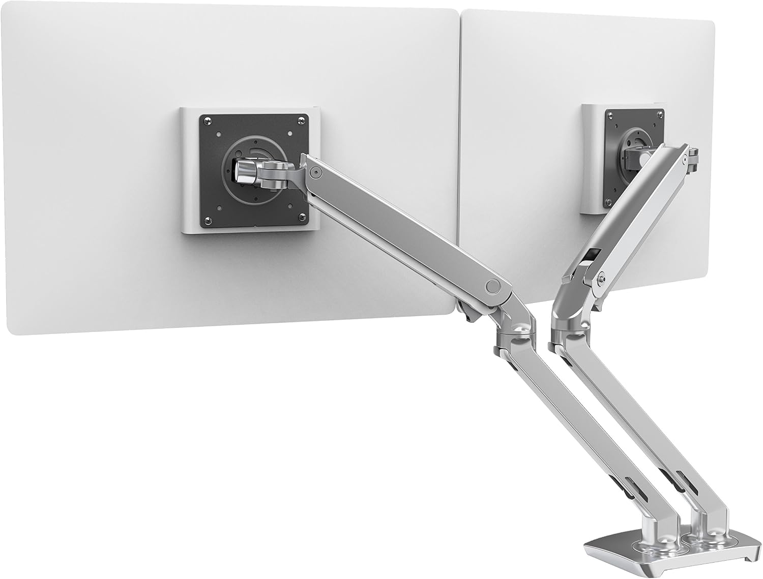 Ergotron – MXV Dual Monitor Arm, VESA Desk Mount – for 2 Monitors Up to 24 Inches, 7 to 20 lbs Each – Polished Aluminum