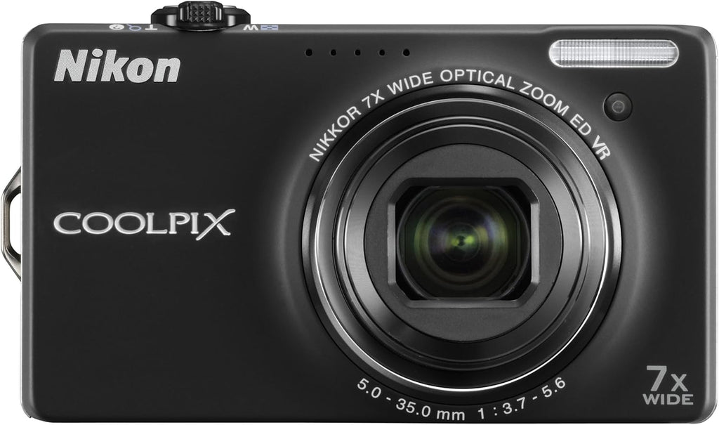 Nikon Coolpix S6000 14 MP Digital Camera with 7x Optical Vibration Reduction (VR) Zoom and 2.7-Inch LCD (Black)