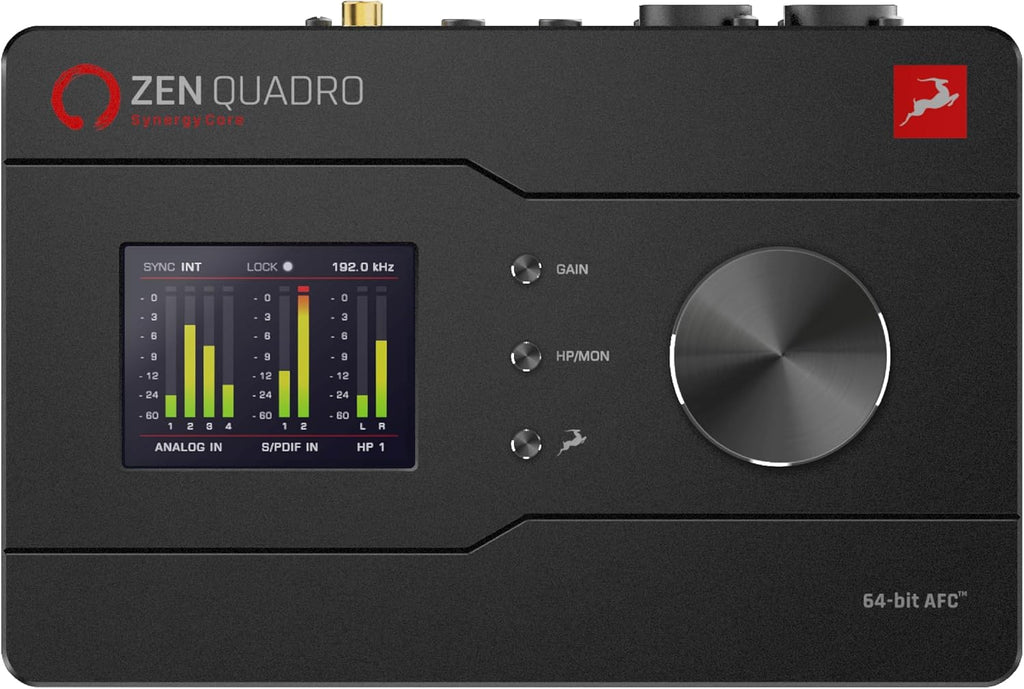Antelope Audio Zen Quadro USB-C Podcast & Recording Interface — 4 Discrete Studio-Grade Mic Preamps, Pro Conversion & Clocking, Built-In Studio Effects — Bus-Powered — 14-In/10-Out