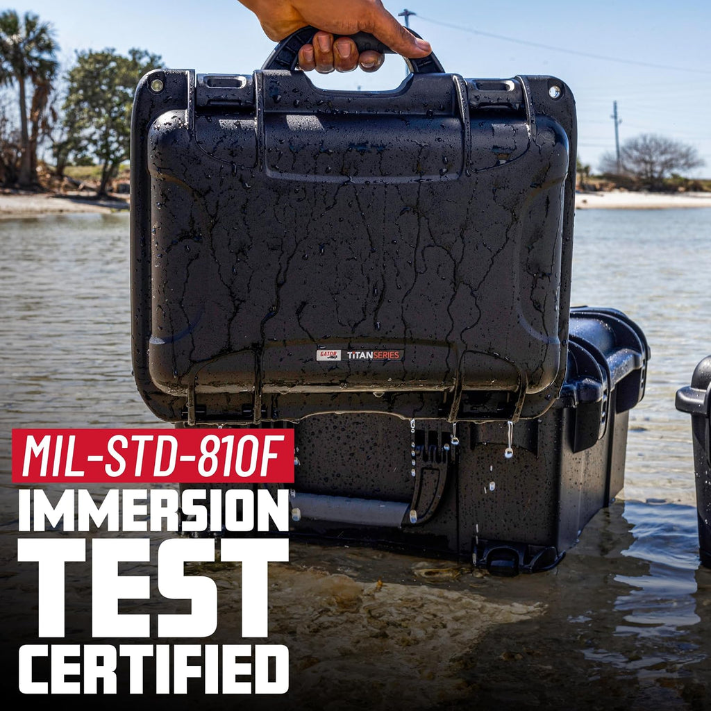 Gator Cases Titan Series Waterproof Utility/Equipment Case with Divider Insert, 20.5' x 11.3' x 7.5' (GU-2011-07-WPDV)