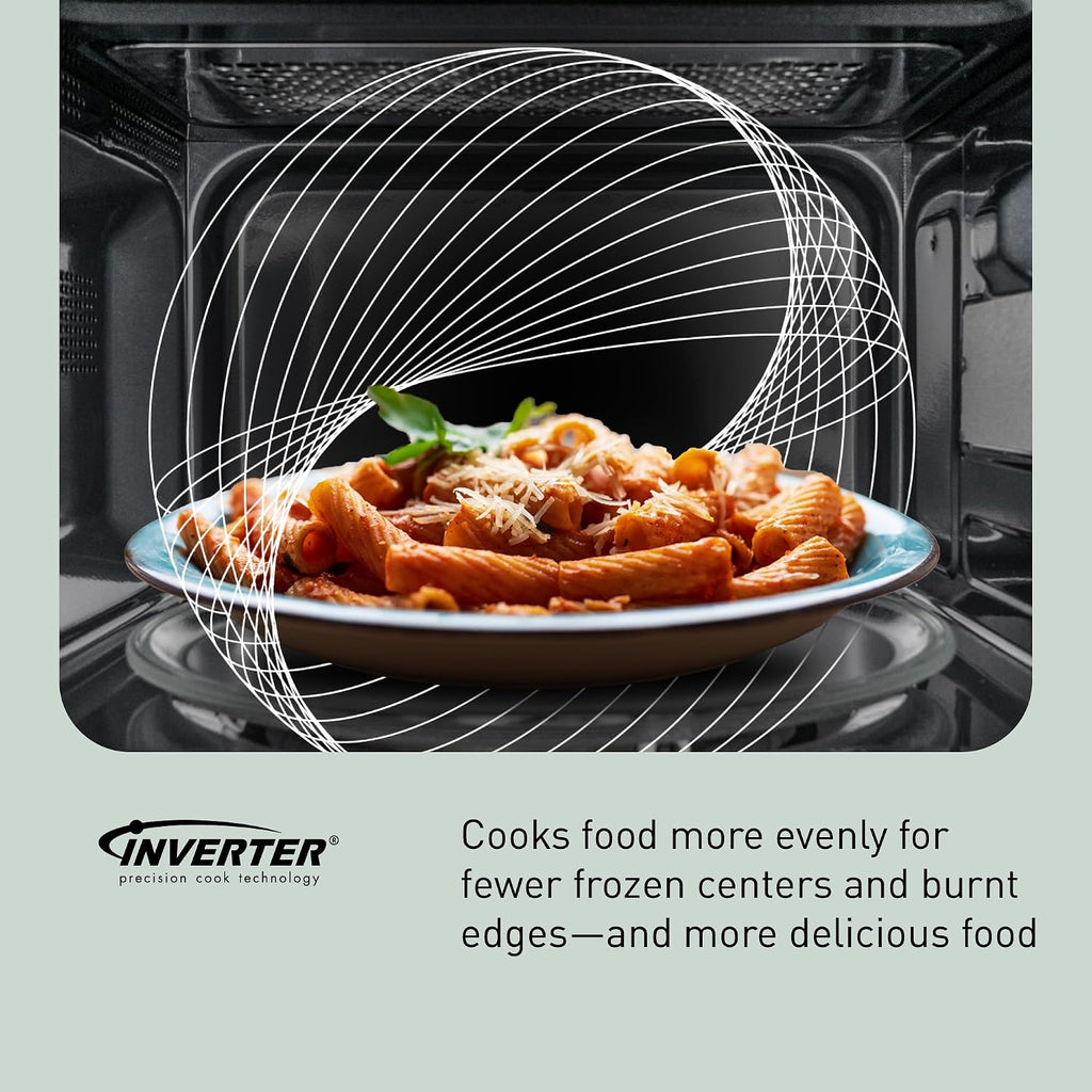Panasonic HomeChef 4-in-1 Countertop Microwave Air Fryer Combo, Time-Saving 20 Presets + App-Linked Recipes, 1000W 1.2 cu ft Inverter Multi Oven & Convection Tech – NN-CV87QS Stainless Steel